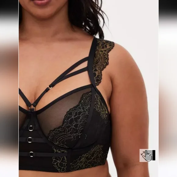Torrid Strappy Lurex Lace Underwire Bra - Picture 7 of 7